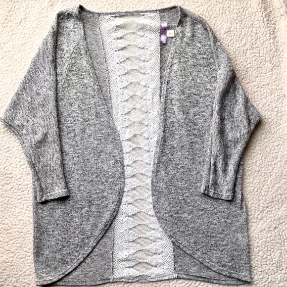 Francesca's Collections Sweaters - Francescas Collection Lace Detail Cardigan